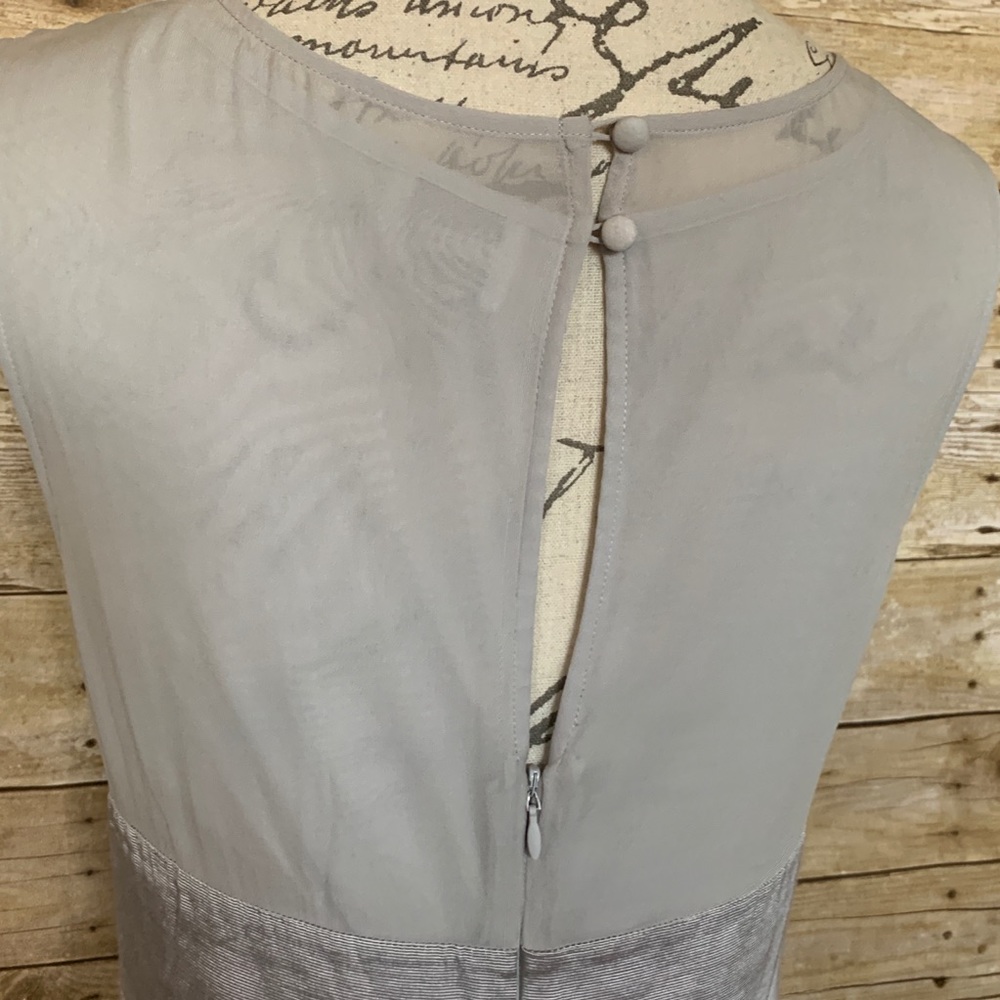 Reiss Light Gray High-Low Chiffon Dress - Picture 6 of 8
